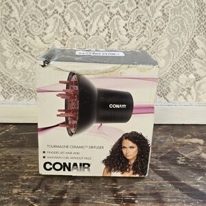 Conair Tourmaline Ceramic Hair Diffuser Attachment Black NWT